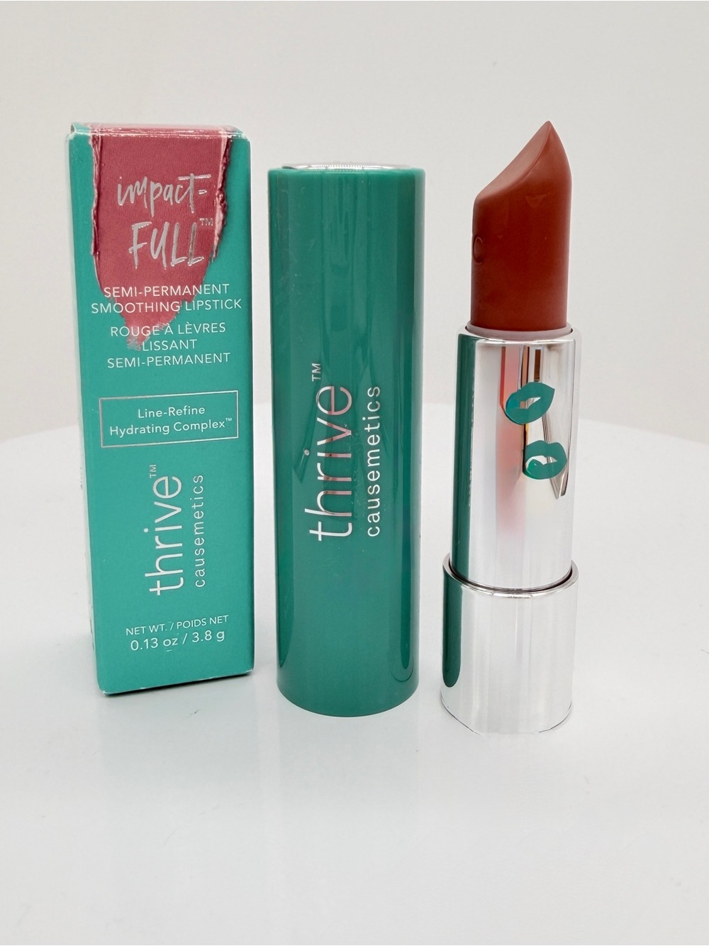 Thrive Impact Full Semi Permanent Smoothing Lipstick Ruth (Peach Taupe) NIB